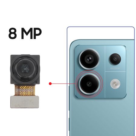 Caméra Arrière Ultra Grand Angle 8 MP Redmi Note 14 Pro 5G