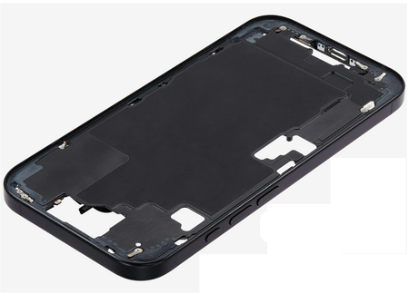Châssis Central Noir iPhone 16 Avec Nappe Allumage