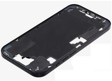 Châssis Central Noir iPhone 16 Avec Nappe Allumage