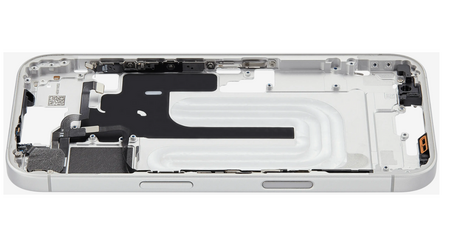 Châssis Central Blanc iPhone 16 Plus Avec Nappe Allumage