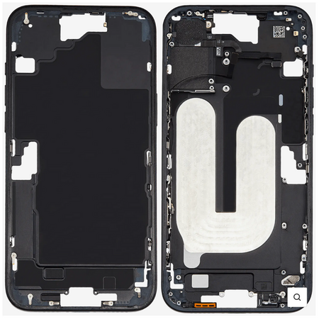 Châssis Central Noir iPhone 16 Plus Avec Nappe Allumage