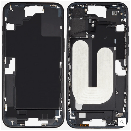 Châssis Central Noir iPhone 16 Plus Avec Nappe Allumage