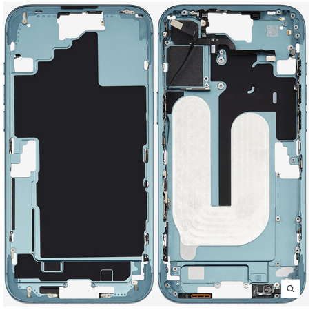 Châssis Central Sarcelle iPhone 16 Plus Avec Nappe Allumage