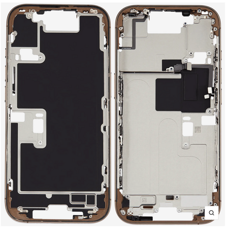Châssis Central Titane Sable iPhone 16 Pro Avec Nappe Allumage