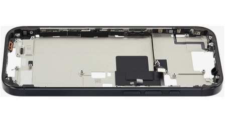 Châssis Central Noir iPhone 16 Pro Avec Nappe Allumage
