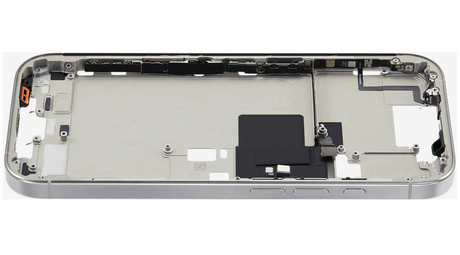 Châssis Central Titane Naturel iPhone 16 Pro Max Avec Nappe Allumage