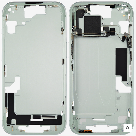 Châssis Central Vert iPhone 15 Avec Nappe Allumage