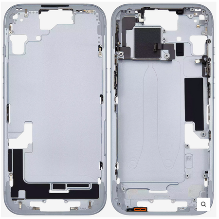 Châssis Central Bleu iPhone 15 Avec Nappe Allumage