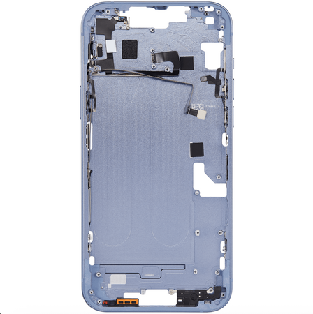Châssis Central Bleu iPhone 14 Avec Nappe Allumage