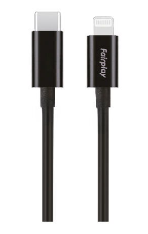 Pack Chargeur Voiture 60W + Câble Lightning Fairplay Noir