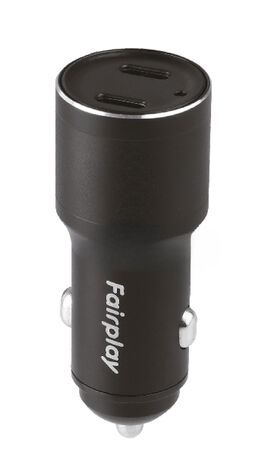 Pack Chargeur Voiture 60W + Câble Lightning Fairplay Noir