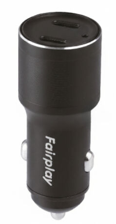 Pack Chargeur Voiture 60W + Câble USB-C Fairplay Noir