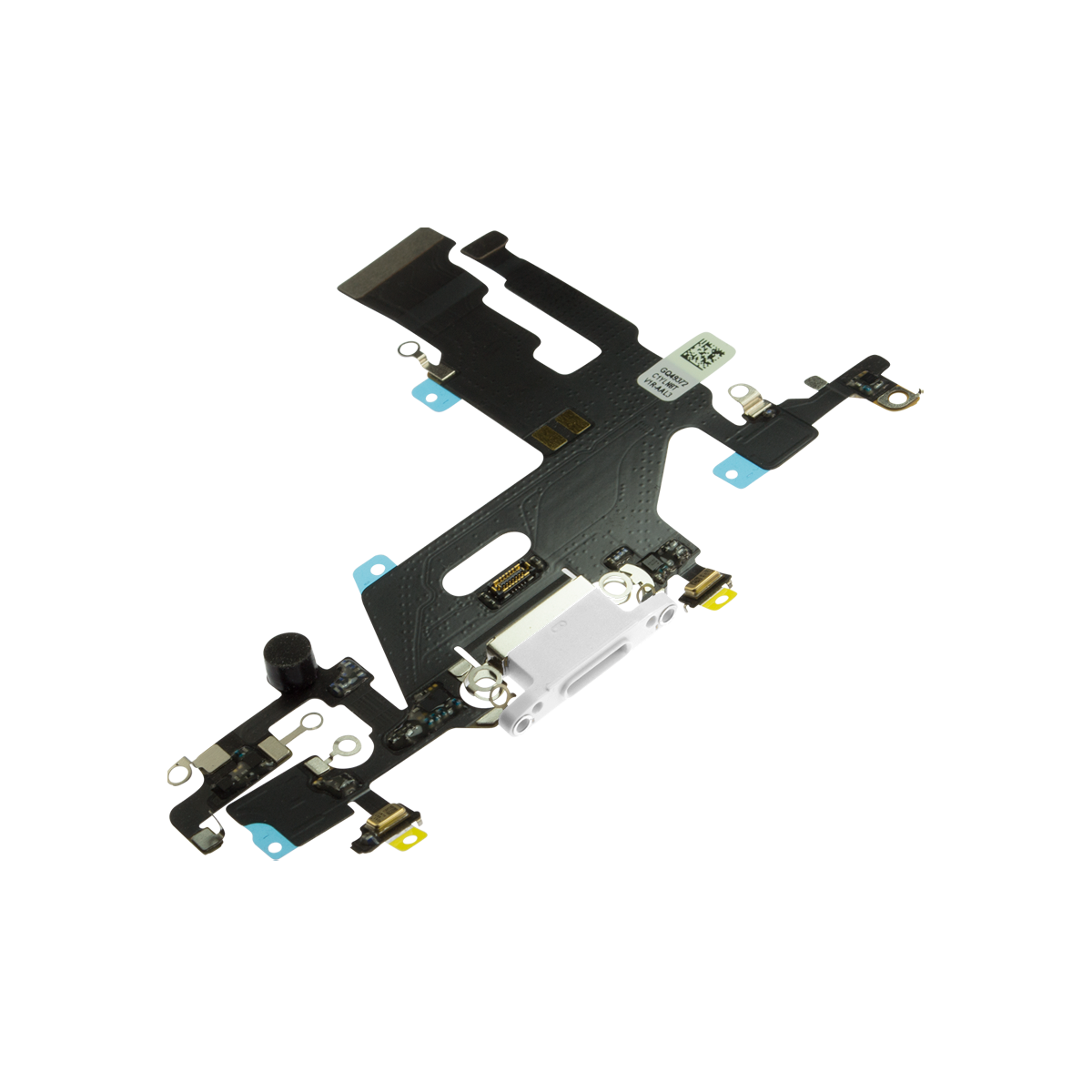Nappe De Chargeur IPhone (connecteur + Micro) - Compatible IPhone 11, 12, XR, XS - Noire, Référence Ip01tous2307
