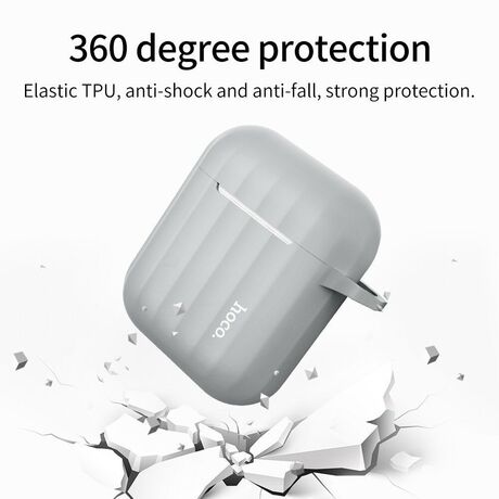 Boitier Hoco Gris ou Noir Pour AirPods 1 / 2