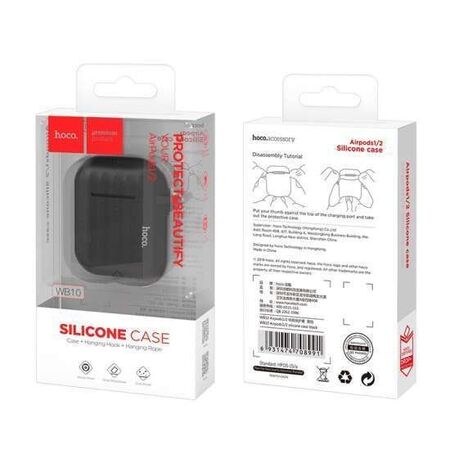 Boitier Hoco Noir ou Noir Pour AirPods 1 / 2