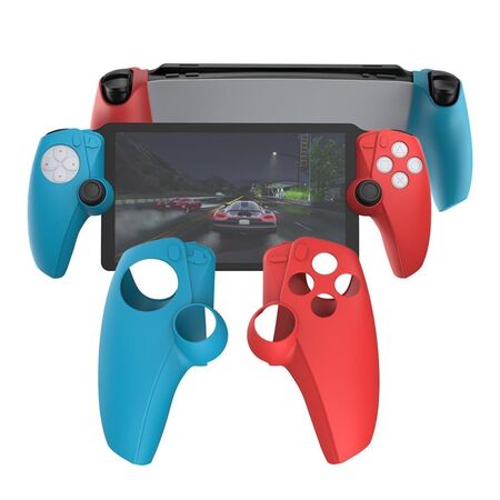 Coque Silicone Gauche/Droite Manette PS5 Portal (Rouge/Bleu)