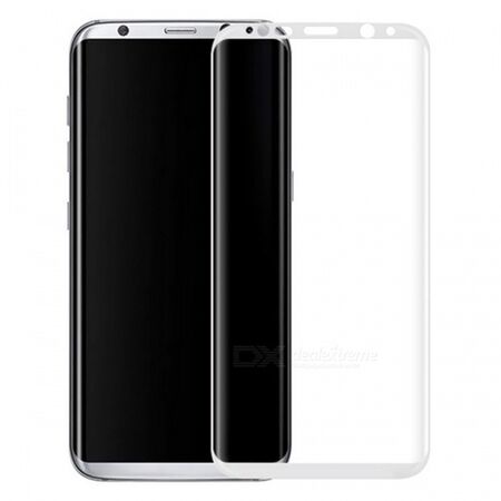 Verre Trempé Anti-Choc avec Bords Blancs pour Samsung Galaxy S8