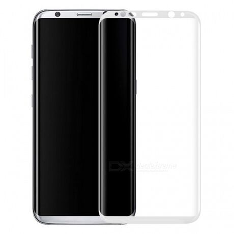 Verre Trempé Anti-Choc avec Bords Blancs pour Samsung Galaxy S8
