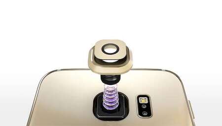 Lentille (Verre) de Caméra Arrière pour Samsung Galaxy S6 Edge Plus (Bleu)