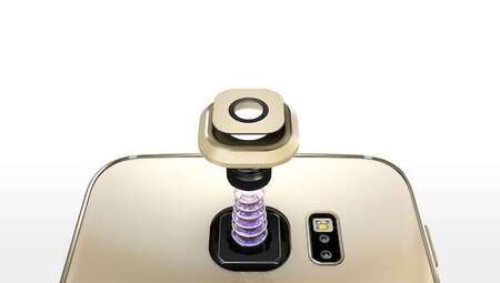 Lentille (Verre) de Caméra Arrière pour Samsung Galaxy S6 Edge Plus (Or)