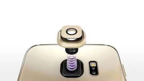 Lentille (Verre) de Caméra Arrière pour Samsung Galaxy S6 Edge Plus (Or)