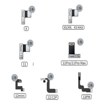 Nappe de Réparation Face ID QianLi "Tag-On" pour iPhone Xs/Xr/Xs Max