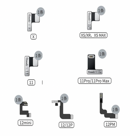 Nappe de Réparation Face ID QianLi "Tag-On" pour iPhone 12 / 12 Pro