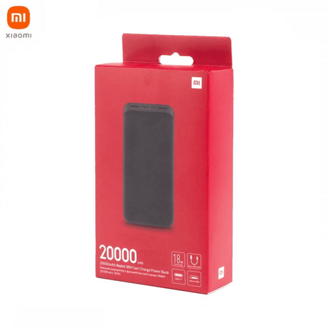 Batterie Externe Xiaomi Redmi Power Bank 20000 mAh - Charge Rapide 18W USB-C & Micro-USB
