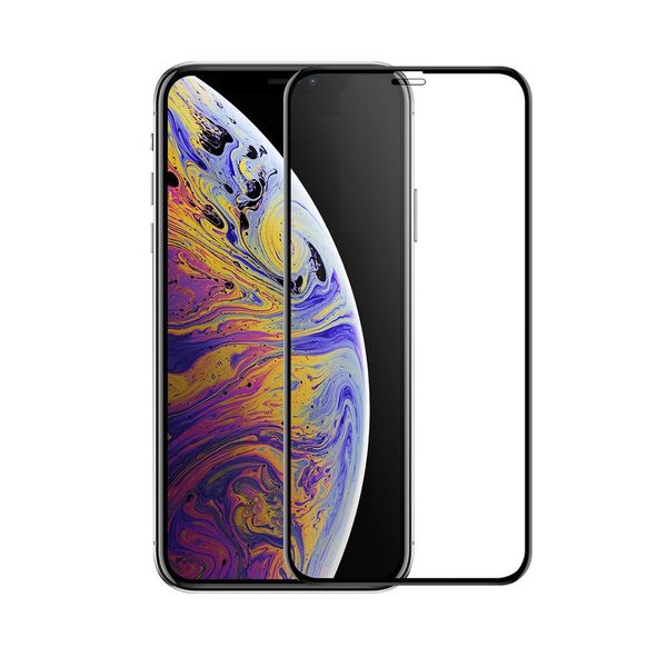 Film Verre trempé 5D Bordure Noire iPhone XS Max