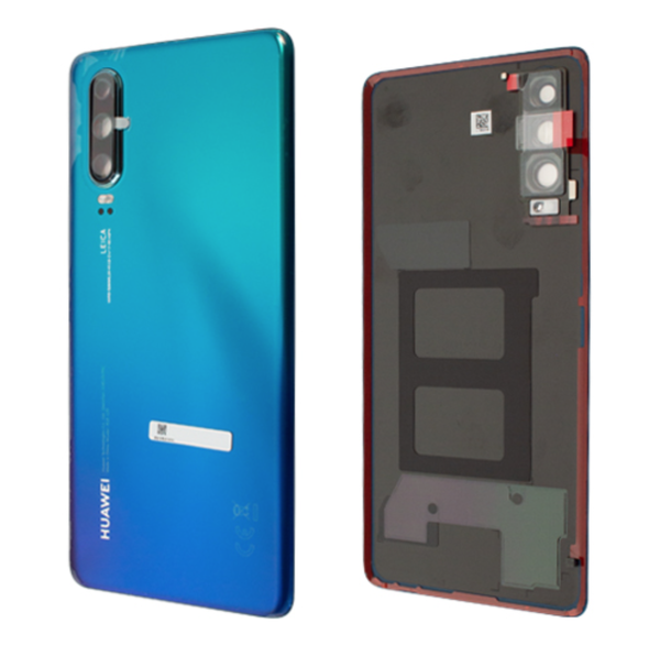 Vitre Arrière Compatible Huawei P30 Aurora Bleu