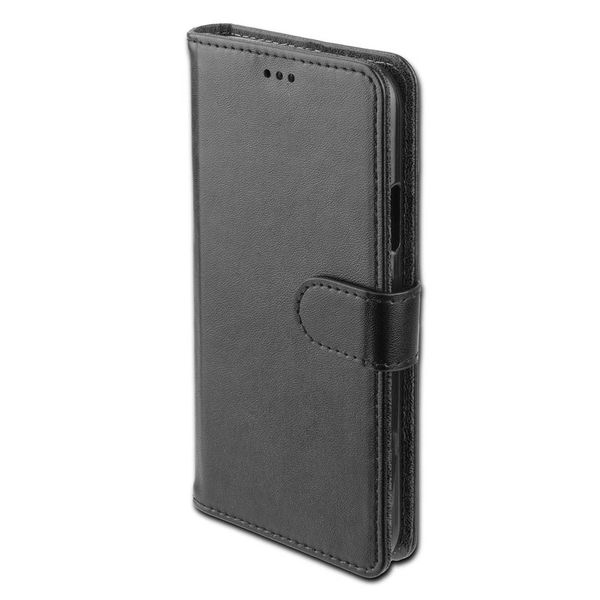Coque Wiko View 2 Effet Daim Cuir PU à Rabat Magnétique – Portefeuille Et Protection 360° (Noir)