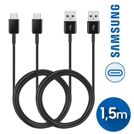 Lot de 2 Câbles / Chargeurs Originaux Samsung Type C 1.5m NOIR
