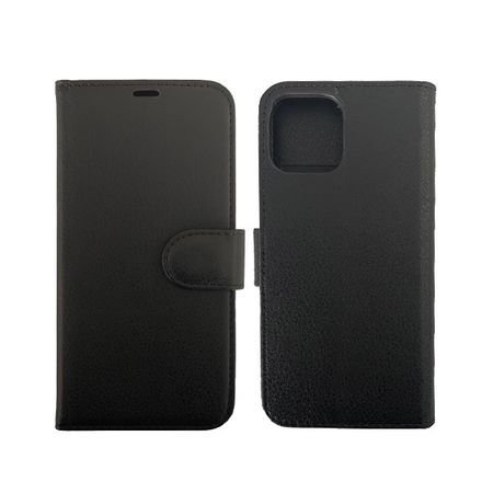 Coque Portefeuille Simili Cuir Noir iPhone 12