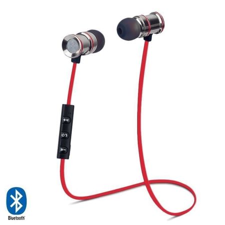 Écouteurs Bluetooth Noir/Rouge