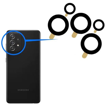 Lentille / Vitre caméra arrière Samsung Galaxy A52 / A52s / A72