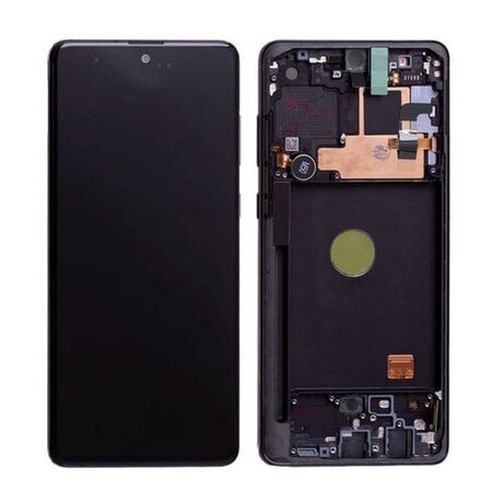 Ecran Amoled / Vitre Tactile sur Châssis Compatible Samsung S10 Lite Noir