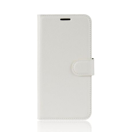 Coque Portefeuille Rabat / Magnétique Cuir Blanc iPhone X / XS