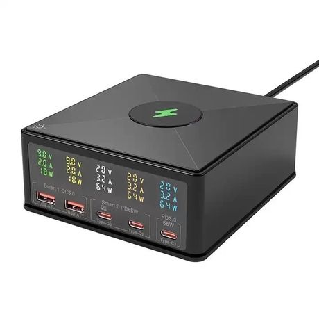 Station de charge USB 160W 5 ports  / Hub de chargeur rapide PD65W USB-C QC3.0