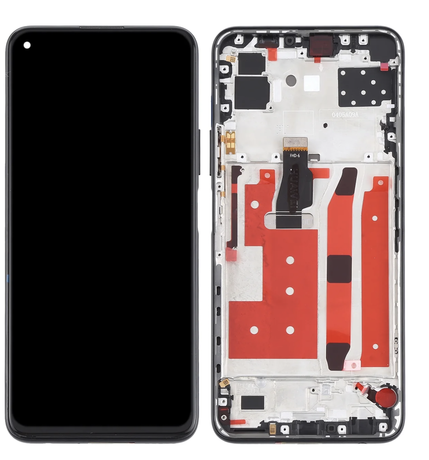 Ecran LCD / Vitre Tactile sur Châssis Huawei P40 Lite 5G NOIR