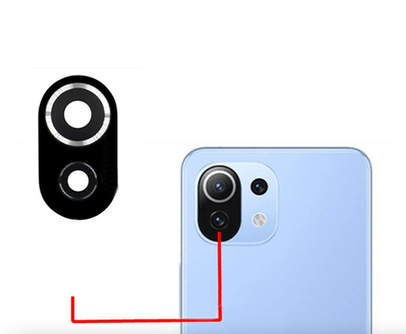 Lentille de protection en verre caméra Xiaomi Mi 11 Lite
