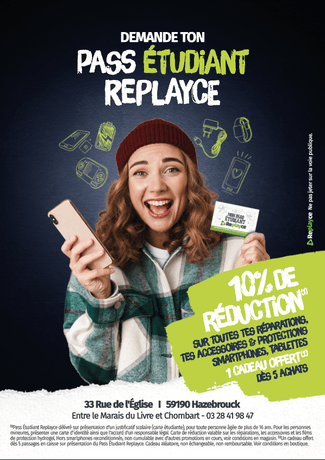 Flyer A6 Pass Etudiant boutique MyReplayce
