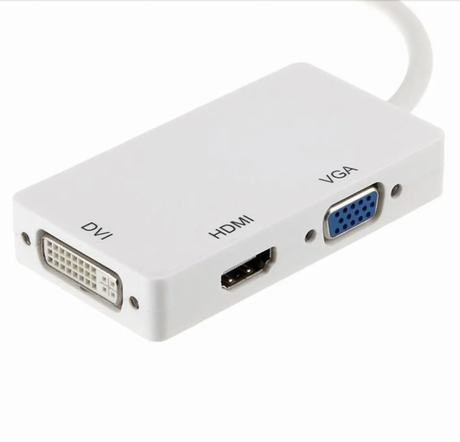Adaptateur / Hub 3 en 1 Vidéo Thunderbolt avec Ports VGA / HDMI / DVI