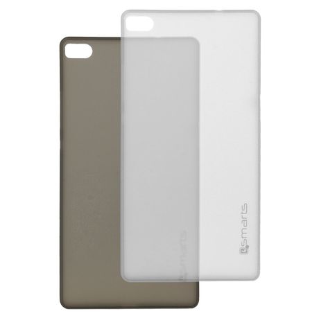 Lot 2 Coques TPU Huawei P8 Noir / Blanc