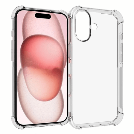 Coque TPU iPhone 16 "Coins Renforcés" TRANSPARENT