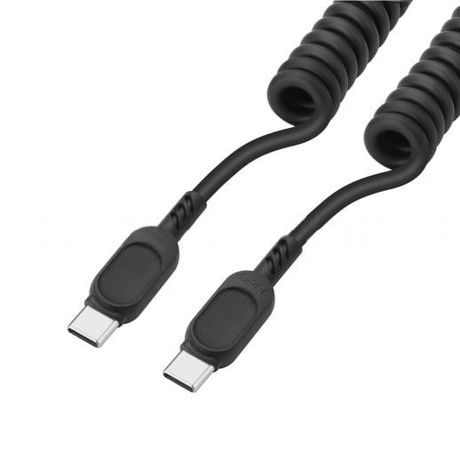 Câble "Twisted" Etirable USB-c vers USB-C Noir
