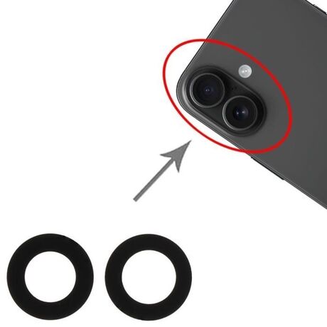 Lentille de Caméra Arrière pour iPhone 16 / 16 Plus