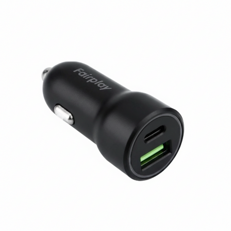 Chargeur Voiture 20W 2USB (A+C) Fairplay Noir