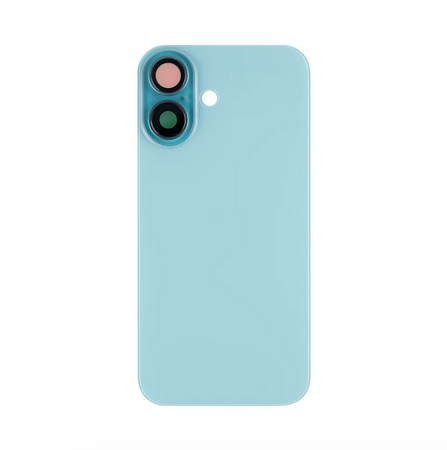 Vitre Arrière Complète Bleue (Sarcelle) iPhone 16 (Avec MagSafe) (Sans Logo)