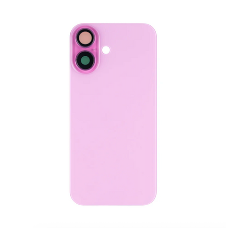 Vitre Arrière Complète Rose iPhone 16 (Avec MagSafe) (Sans Logo)