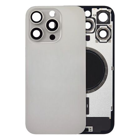 Vitre Arrière Complète Titane Sable iPhone 16 Pro (Avec MagSafe) (Sans Logo)